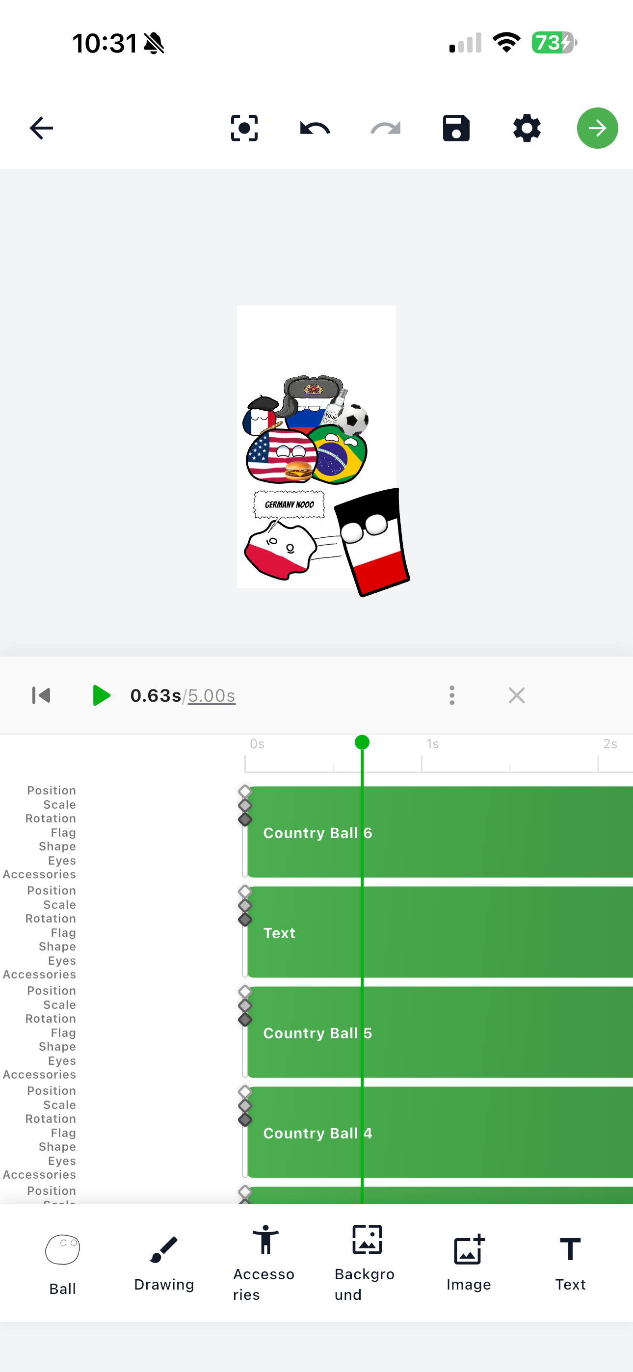 Animation timeline